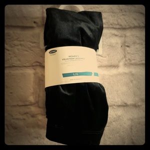 Black Velveteen Leggings